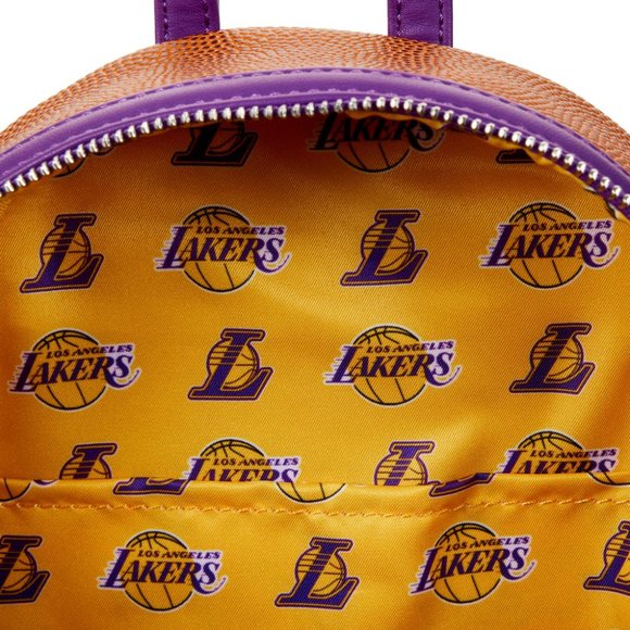 NBA Los Angeles Lakers Basketball Logo Mini Backpack Loungefly NWT main image 9